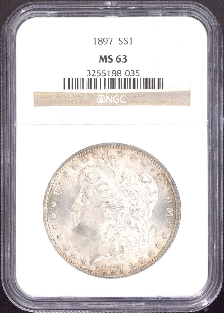 1897 One Dollar NGC MS63